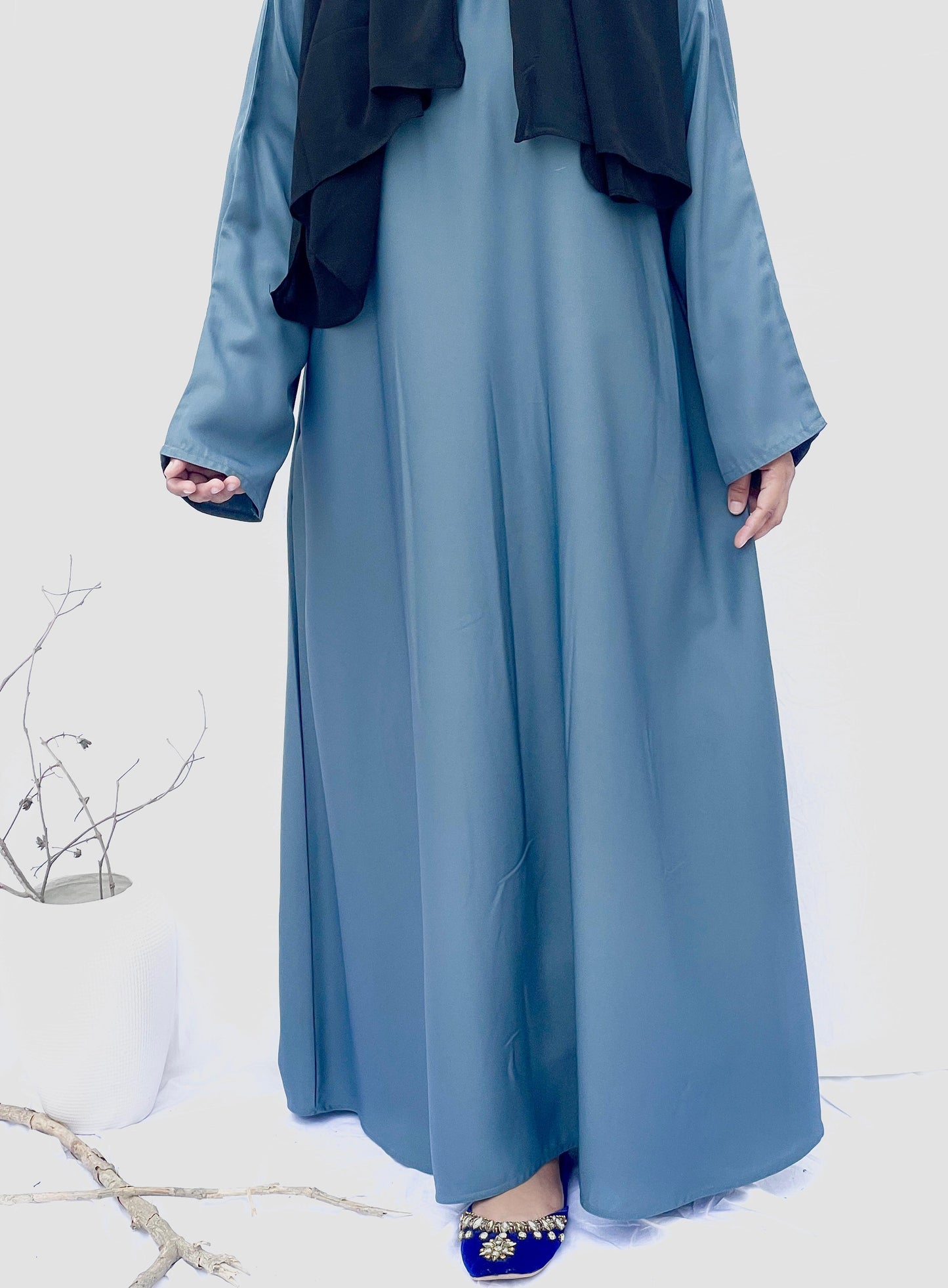 Blue basic abaya