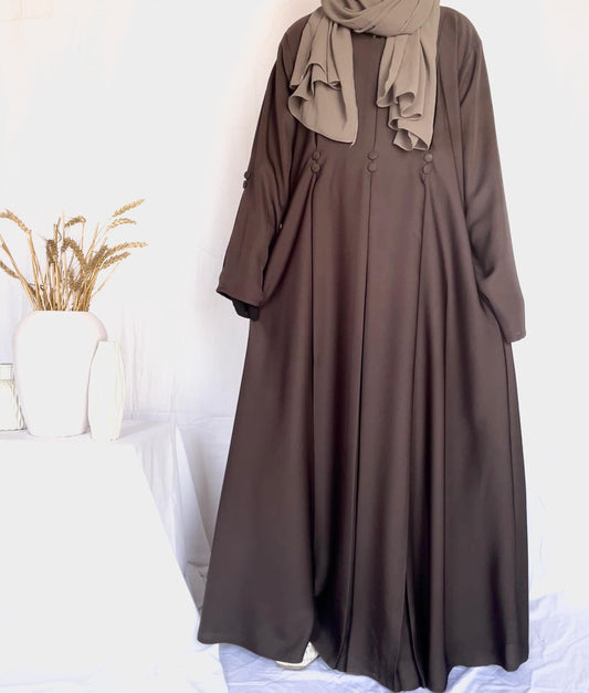 Front button abaya