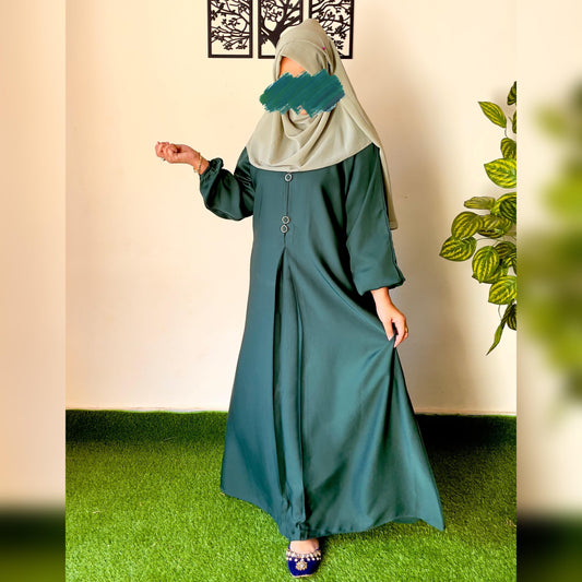 Bottle green abaya